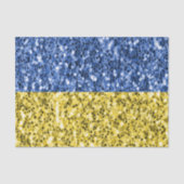 Blaugelbe ukrainische Flagge Glitzer Imitate Glitz Seidenpapier (Vorderseite)