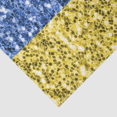 Blaugelbe ukrainische Flagge Glitzer Imitate Glitz Seidenpapier (Ausschnitt)