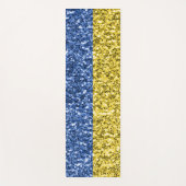 Blaugelbe ukrainische Flagge Glitzer Imitate Glitz Yogamatte (Vorderseite)