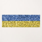 Blaugelbe ukrainische Flagge Glitzer Imitate Glitz Yogamatte (Vorderseite (Horizontal))