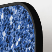 Blaugelbe ukrainische Flagge Glitzer Imitate Monog Pickleball Schläger (Linke Seite)