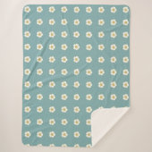 blaugelbe und weiße Buttercup-Blume Sherpadecke (Vorderseite)