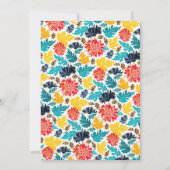 Blaugelbe Wasserfarbe Sonnenblumen Babydusche Einladung (Rückseite)