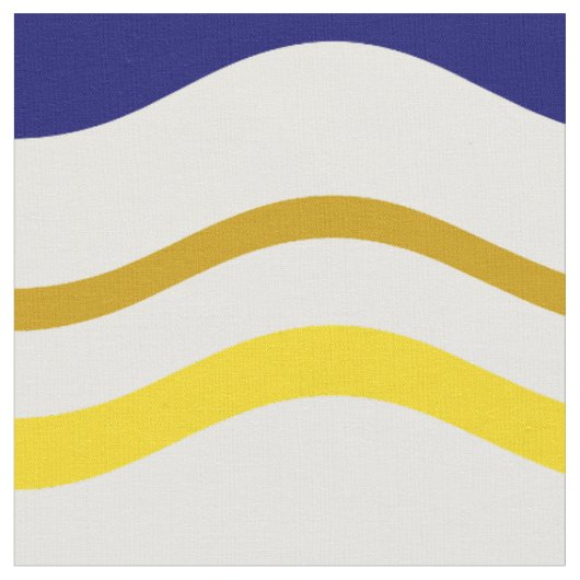 Blaugelbe Waves Stoff (Nahaufnahme)