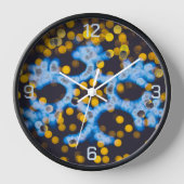 Blaugelbe Weihnachtsbeleuchtung Uhr (Vorderseite)