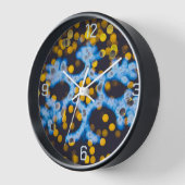 Blaugelbe Weihnachtsbeleuchtung Uhr (Winkel)