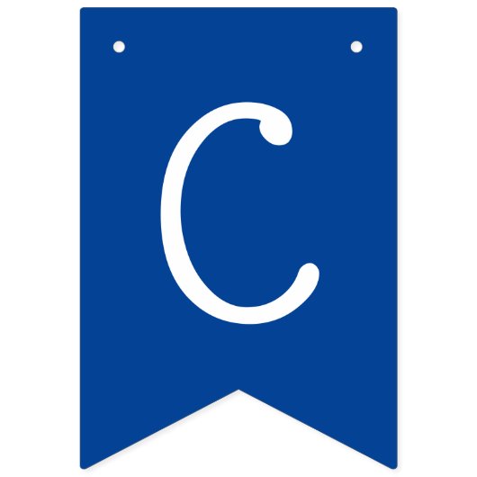 Blaugelber Abschluss Wimpelkette (Dritte Fahne)