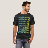 Blaugelber Kaffee Rösten T-Shirt (Vorne ganz)