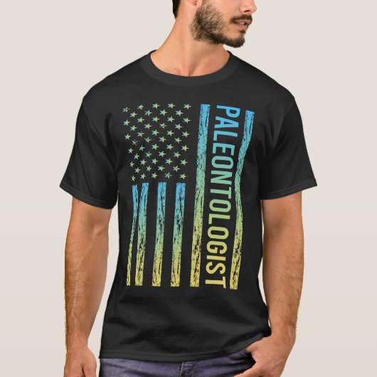Blaugelber Paläontologe T-Shirt (Vorderseite)