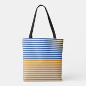 Blaugelber Streifen Tasche (Rückseite)