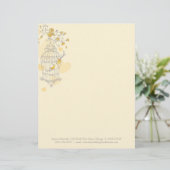 Blaugelber Vogelkäfig Briefkopf (Stehend Vorderseite)