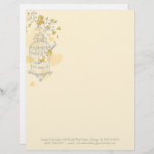 Blaugelber Vogelkäfig Briefkopf (Vorne/Hinten)