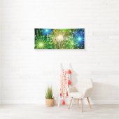 Blaugelbes Feuerwerk Banner (Insitu)