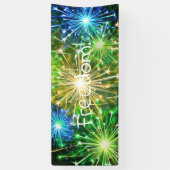 Blaugelbes Feuerwerk Banner (Vertikal)