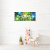 Blaugelbes Feuerwerk Banner (Insitu)