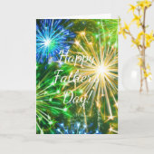 blaugelbes Feuerwerk Karte (Gelbe Blume)