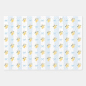 Blaugelbes Lemon-Wrapping Paper Set 3 Geschenkpapier Set (Vorderseite 3)