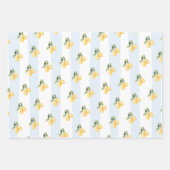 Blaugelbes Lemon-Wrapping Paper Set 3 Geschenkpapier Set (Vorderseite 2)