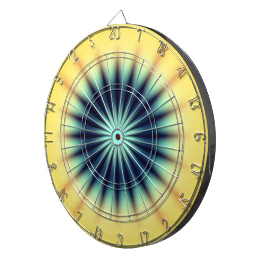 Blaugelbes Radiant Dartscheibe (Vorderseite rechts)