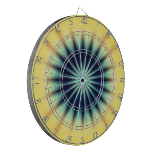 Blaugelbes Radiant Dartscheibe (Vorderseite Links)