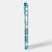 Blaugeometrische Muster Moderne Dreieck Punkte Case-Mate iPhone Hülle (Rückseite / Links)