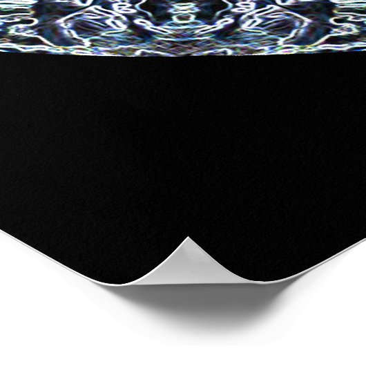 Blaugestanztes Glas Mandala Poster (Ecke)