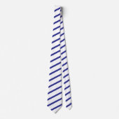 Blaugestreift auf Weiß Krawatte (Vorderseite)