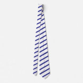 Blaugestreift auf Weiß Krawatte (Rückseite)
