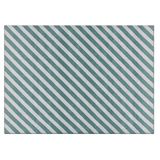 Blaugestreifte Schneidplatte Schneidebrett (Vorderseite)