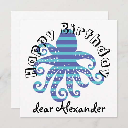 Blaugestreifter Krake (Vorne/Hinten)