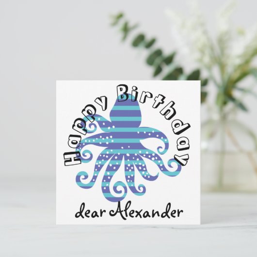 Blaugestreifter Krake (Stehend Vorderseite)