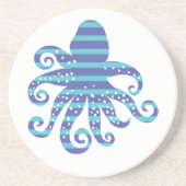 Blaugestreifter Krake Getränkeuntersetzer (Vorne)