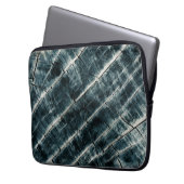 Blaugestrichenes Holz Laptopschutzhülle (Vorderseite Links)