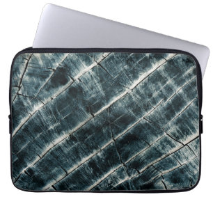 Blaugestrichenes Holz Laptopschutzhülle