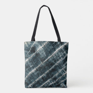 Blaugestrichenes Holz Tasche