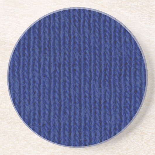 Blaugestrickte Baumwolle nah Untersetzer (Vorne)