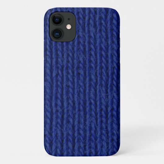 Blaugestrickte Wolle nah Case-Mate iPhone Hülle (Rückseite)