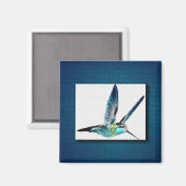 Blaugewurzelter Hummingbird Magnet (Vorderseite/Rückseite)