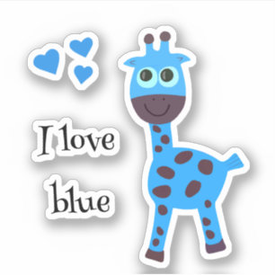 Blaugiraffe Aufkleber