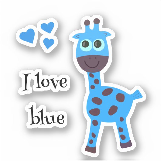 Blaugiraffe Aufkleber (Vorderseite)