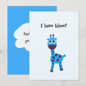 Blaugiraffe Feiertagskarte (Vorne/Hinten)