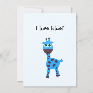 Blaugiraffe Feiertagskarte
