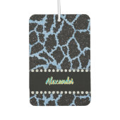 Blaugiraffe-gemusterter Tierdruck Autolufterfrischer (Vorderseite)