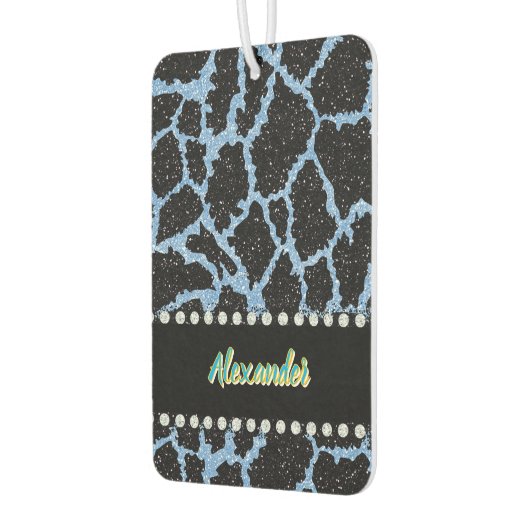 Blaugiraffe-gemusterter Tierdruck Autolufterfrischer (Links)