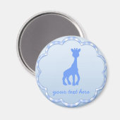 Blaugiraffe Magnet (Vorderseite/Rückseite)