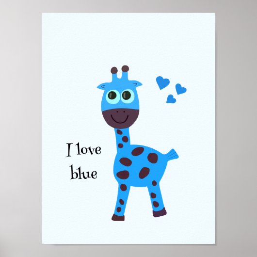 Blaugiraffe Poster (Vorne)