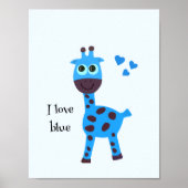 Blaugiraffe Poster (Vorne)