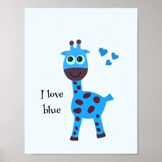 Blaugiraffe Poster (Vorne)