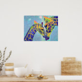 Blaugiraffen2 Poster (Küche)