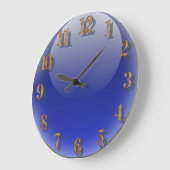 Blauglas-Design Große Wanduhr (Winkel)